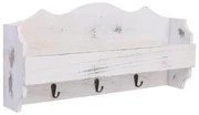 vidaXL Wandkapstok 50x10x23 cm hout wit