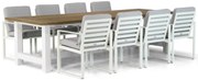 Tuinset 8 personen 300 cm Aluminium Wit Santika Furniture Santika