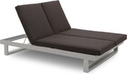 Lifestyle Garden Furniture Massimo Ligbed Met Kussen Wit/dark Grey Aluminium Wit