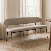Eleonora Luka Boucle Eetkamerbank Taupe