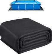 VEVOR zwembadondervloer, 4,8 x 9,7 m, voor bovengrondse zwembaden, extra dik grondzeil, voorkomt lekkages, zwembadmat van geotextiel, verlengt de levensduur van de liner, grondbeschermingszeil