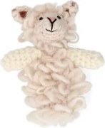 Vingerpopje, schaap, wol, 9 cm