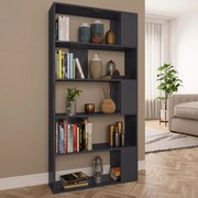 vidaXL Boekenkast/kamerscherm 80x24x159 cm hoogglans grijs