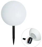 Buitenlamp wit 30 cm incl. LED IP44 solar RGBW - Ludger Modern IP44 Buitenverlichting rond