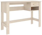 vidaXL Bureau 110x40x75 cm massief grenenhout honingbruin