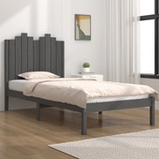 vidaXL Bedframe massief grenenhout grijs 75x190 cm 2FT6 Small Single