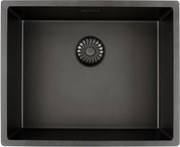 Caressi Spoelbak 54x55x22,2 cm Zwart