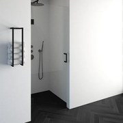 BRAUER Void nisdeur helder glas 80x200 omkeerbaar incl. glascoating mat zwart GS-VON1H80200MZ
