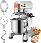 VEVOR Elektrische Voedselmixer, 750W Elektrische Keukenmachine, 3 Snelheden Elektrische Deegmixer, Commerciële Keukenmixer met 20L RVS Mengkom, Beschermend Ontwerp voor Commercieel Gebruik in Keuken