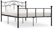 vidaXL Bedframe metaal zwart 120x200 cm