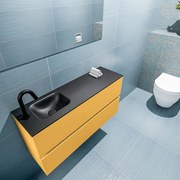 Mondiaz Ada 100cm toiletmeubel ocher met wastafel urban links 1 kraangat