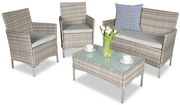 Rotan tuinset Calabria grijs Garden Point