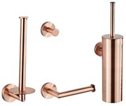 Saniclear Copper toilet accessoiresset 4-delig geborsteld koper