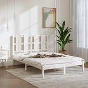 vidaXL Bedframe massief grenenhout wit 140x200 cm