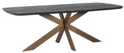 Richmond Interiors Hayley Eettafel Visgraat Met Antiek Gouden Poot 230 Cm - 230 X 100cm.