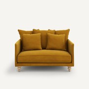 2-zits compact fluwelen bank, Lazare