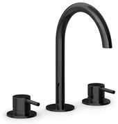Hotbath COBBER Wastafelmengkraan 3 gats Gepolijst zwart PVD CB033PBP