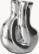Handgemaakte glazen vaas Gleam, H 22 cm