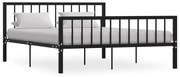 vidaXL Bedframe metaal zwart 160x200 cm