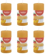 Bolsius Geurstompkaarsen geribbeld mango 6 st True Scents 120x58 mm