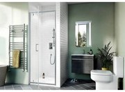 Crosswater Kai draaideur 80x190cm 6mm helder veiligheidsglas zilver aluminium KLPDSC0800