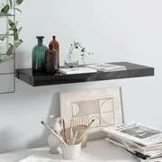 vidaXL Wandschap zwevend 60x23,5x3,8 cm MDF hoogglans zwart
