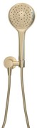 Mueller Gold handdoucheset 3 standen met wandaansluitbocht messing geborsteld