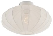 Japandi plafondlamp wit met stoffen kap - Bida