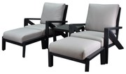 Fortaleza lounge balkonset 5 delig antraciet aluminium