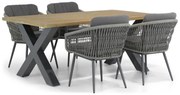 Tuinset 4 personen 180 cm Rope Grijs Lifestyle Garden Furniture Western/Cardiff