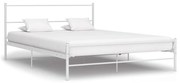 vidaXL Bedframe metaal wit 120x200 cm