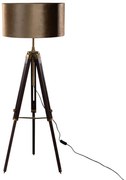Vloerlamp messing tripod met velours kap brons 50cm - Cortin