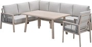Garden Impressions San Capri lounge dining set 6-delig links incl stoel - light oak look