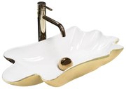 Opzetwastafel REA Infinity Gold/White + Plug