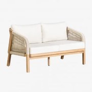 [*] Tuinbank Dubai Van Acaciahout, 2-zits Gardenia Wit & Rustiek Acaciabruin - Sklum