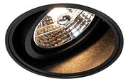 Moderne inbouwspot zwart trimless - Impact 70