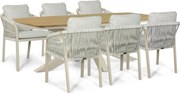 Tuinset 6 personen 220 cm Rope Taupe Lifestyle Garden Furniture Biagio/Camila
