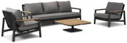 Stoel en Bank Loungeset 5 personen Aluminium/Rope Grijs  Coco Ralph