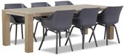 Tuinset 6 personen 240 cm Kunststof Grijs Hartman Sophie