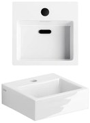 Clou Flush 1 fontein - 28x27x9cm - met kraangat - met plug - keramiek Wit CL/03.03010