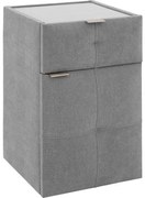 Goossens Nachtkastje Briljant Royal, 1 deur rechts, 1 lade, met inleg glasblad