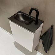 Mondiaz Ture 40cm toiletmeubel linen met wastafel urban links 1 kraangat