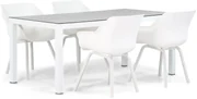 Tuinset 4 personen 180 cm Kunststof Wit Hartman Sophie