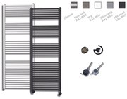 Sanicare Elektrische Design Radiator - 172 x 60 cm - 1127 Watt - thermostaat chroom rechtsonder - zilver grijs HRAEC601720/Z