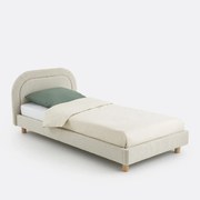 Bed in bouclé met lattenbodem, Kiera