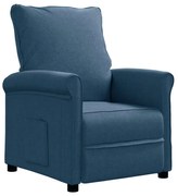 vidaXL Fauteuil verstelbaar stof blauw