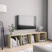 vidaXL Boekenkast/tv-meubel 143x30x36 cm sonoma eikenkleurig