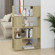 vidaXL Boekenkast/kamerscherm 80x24x124,5 cm spaanplaat sonoma eiken