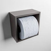 Mondiaz Easy Cube toilet rolhouder 16x8.6cm dark grey