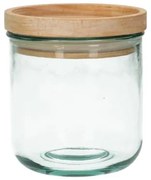 Voorraadpot met bamboe deksel, gerecycled glas, 350 ml